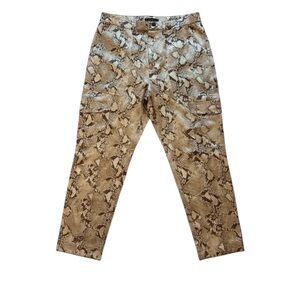 Banana Republic 100% Silk Snake Print Cargo Pants NWT Size 8